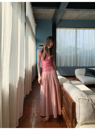 Pink knitted camisole
