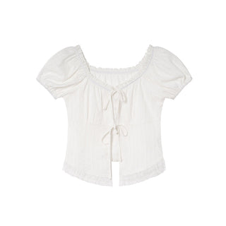 Lace strap shirt