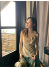 Floral knitted vest