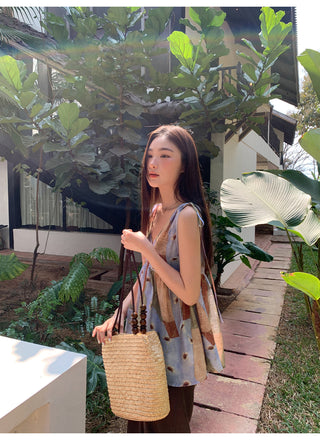 Printed vacation vest
