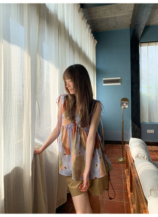 Printed vacation vest