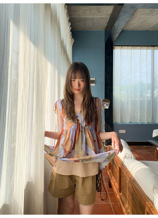 Printed vacation vest