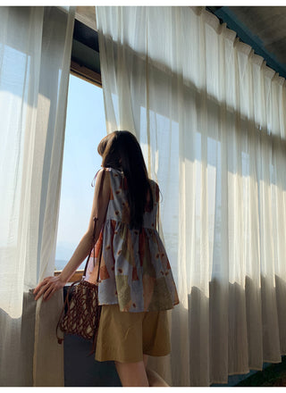 Printed vacation vest