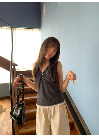 Lace sports sling top