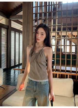Lace sports sling top