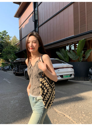 Lace sports sling top