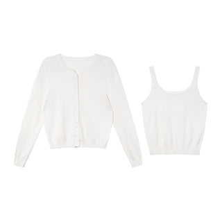 Strappy knit cardigan