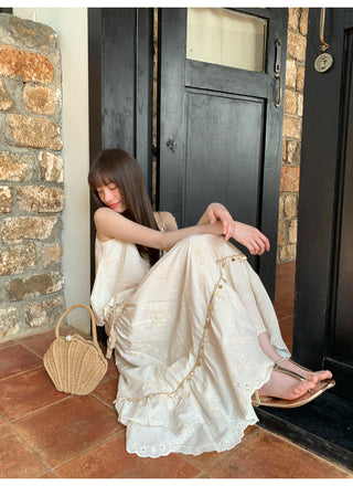 Tassel suspender midi dress