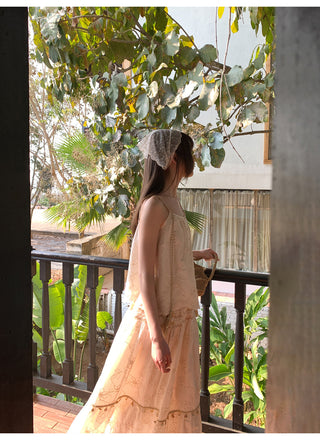 Tassel suspender midi dress