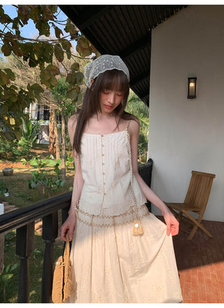 Tassel suspender midi dress