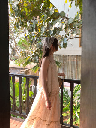 Tassel suspender midi dress