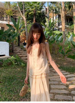 Tassel suspender midi dress