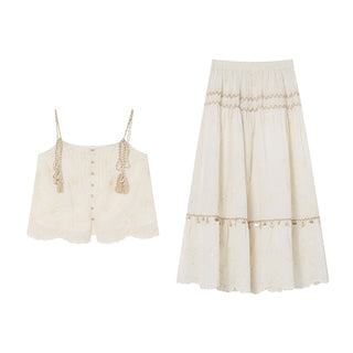 Tassel suspender midi dress