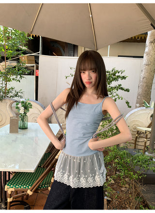 Lace straps top