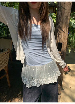 Lace straps top