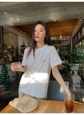 Printed crew neck tee