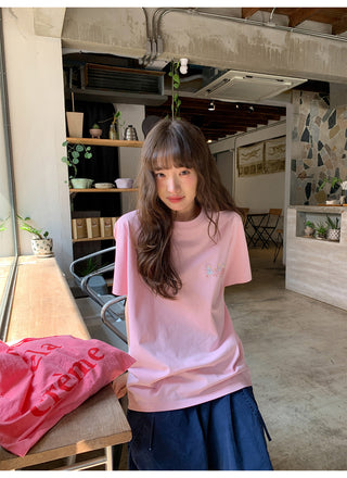 Printed crew neck tee