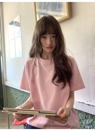 Printed crew neck tee