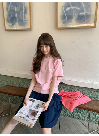 Printed crew neck tee