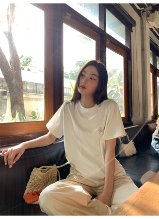 Printed crew neck tee