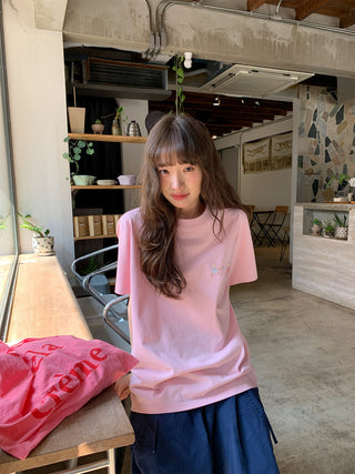 Printed crew neck tee