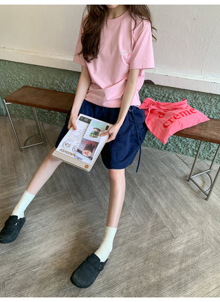 Printed crew neck tee