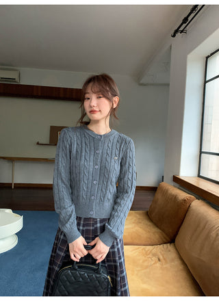 Bow knit cardigan top