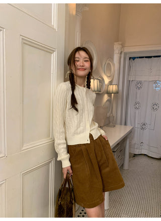 Bow knit cardigan top
