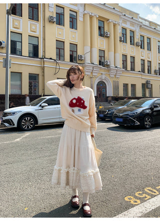 Lace cake plush dress