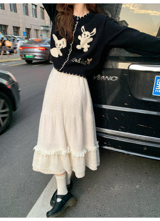 Lace cake plush dress
