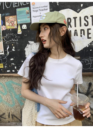 Letter shoulder tee