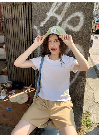 Letter shoulder tee