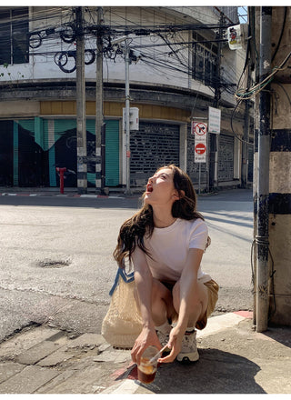 Letter shoulder tee