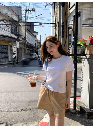 Letter shoulder tee