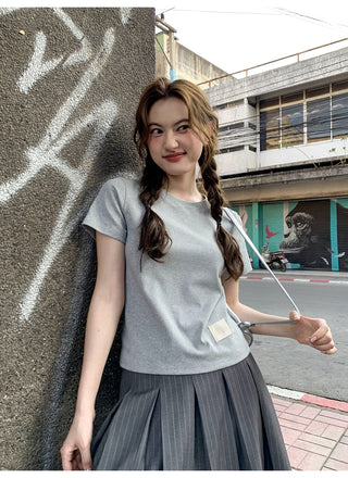 Letter shoulder tee