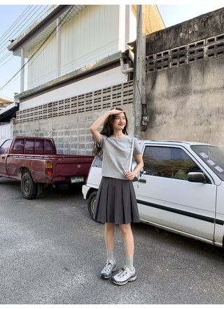 Letter shoulder tee