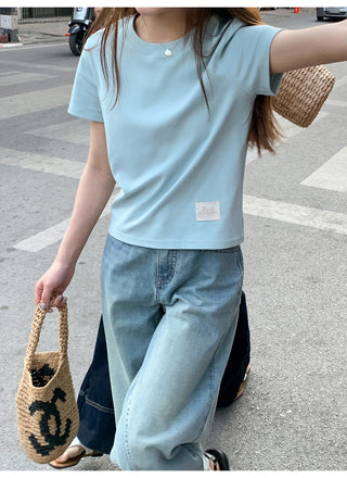 Letter shoulder tee