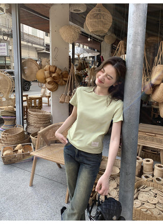 Letter shoulder tee