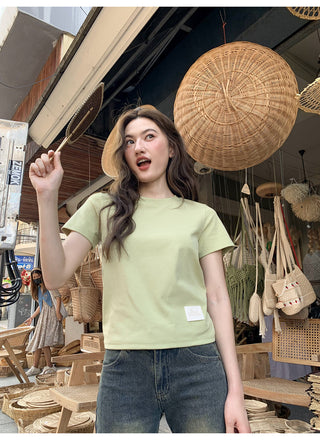Letter shoulder tee