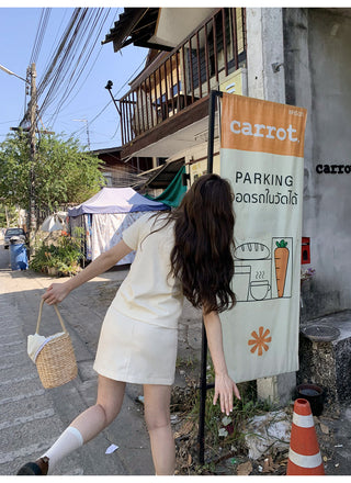 Letter shoulder tee