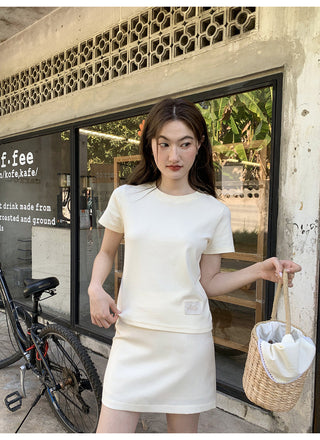 Letter shoulder tee