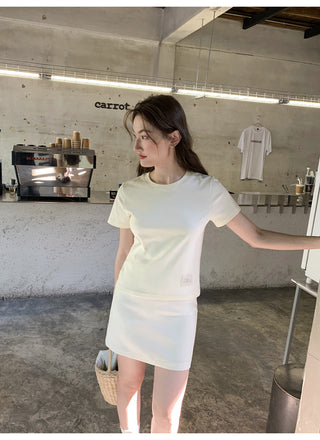 Letter shoulder tee