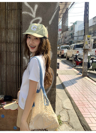 Letter shoulder tee