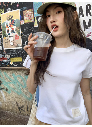 Letter shoulder tee