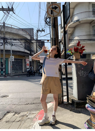 Letter shoulder tee