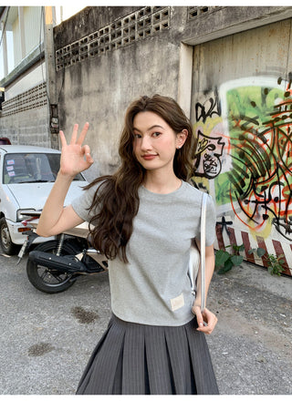 Letter shoulder tee
