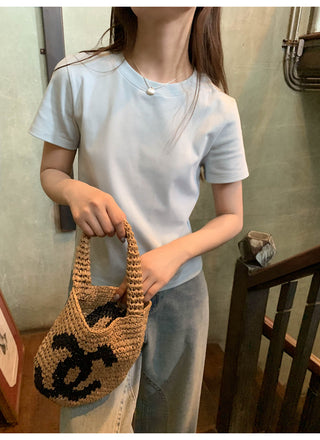Letter shoulder tee
