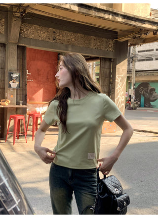 Letter shoulder tee