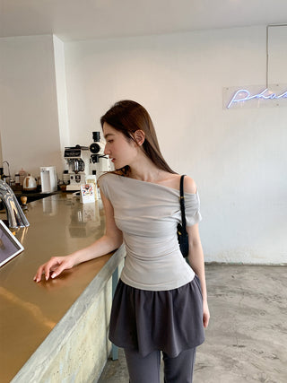 Swing collar slim tee
