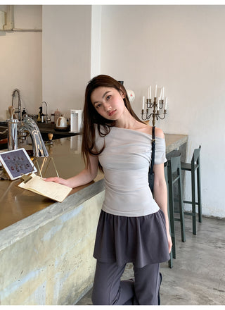 Swing collar slim tee